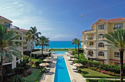 View of the Beach and the Pool at The Somerset On Grace Bay