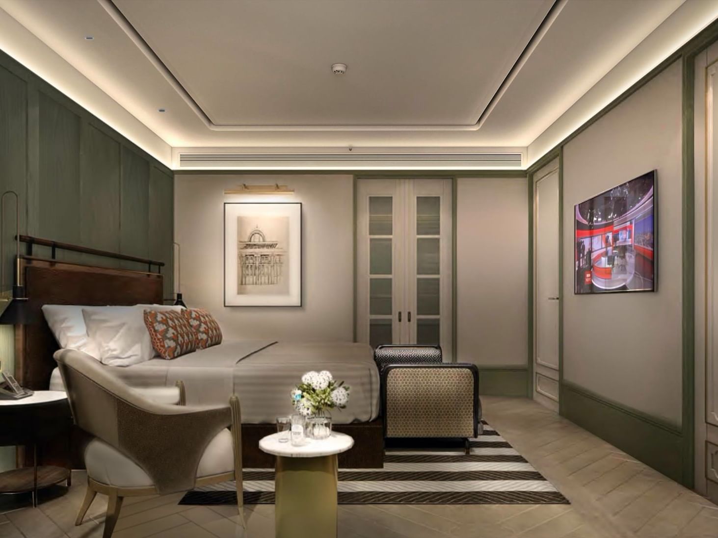 Comfy large bed in a room at Eastin Grand Hotel Phyathai