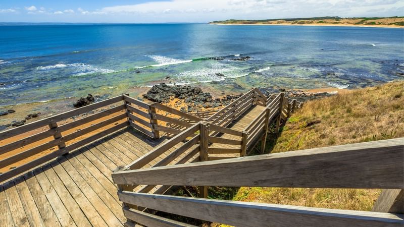 Stairway by the sea in Phillip Island, Novotel Glen Waverley