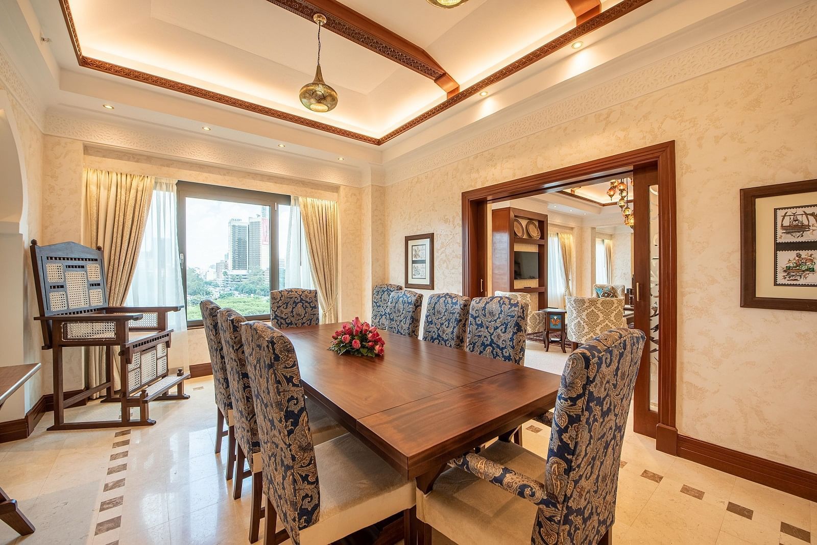 Dining Room in the Chale Presidential Suite at Nairobi Serena Hotel