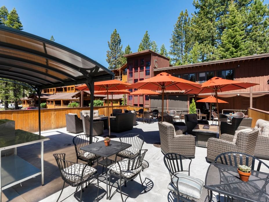 Cedar House Deck Dining at Granlibakken Tahoe