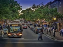 Downtown streets of Old Town Alexandria near Harborside Hotel