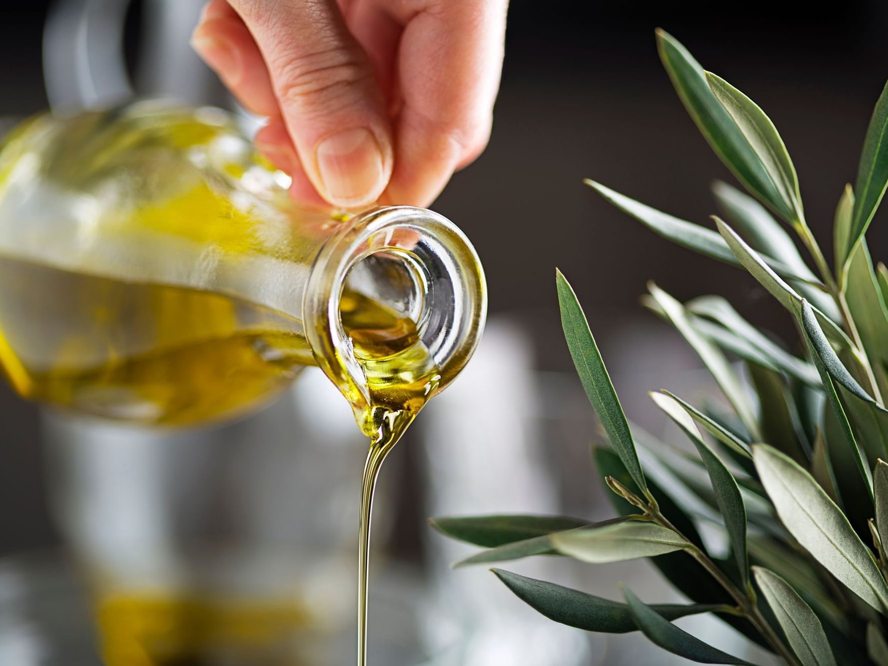 Pouring Olive Oil