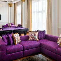 Leisure area in the Modern Imperial Suite at Palazzo Versace