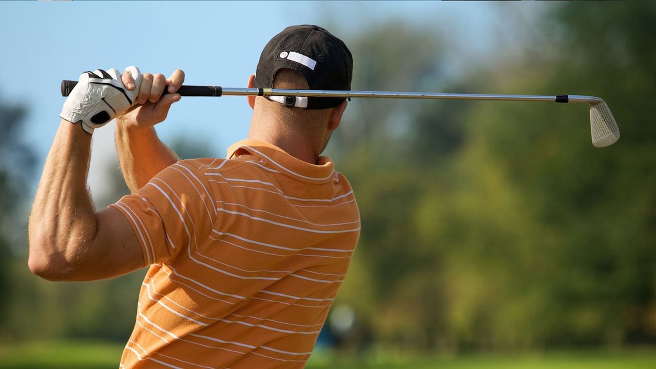 backside of a golfer