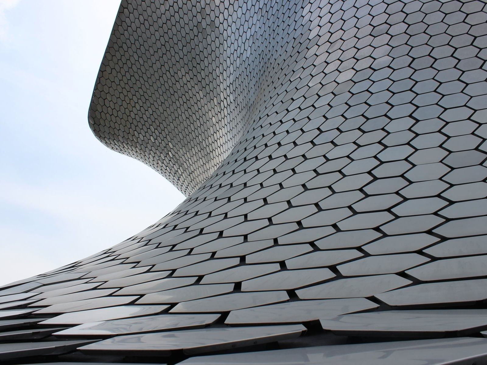 Exterior view of the building of Soumaya Museum in Mexico city