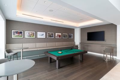 game room with pool table at Innovation Hotel