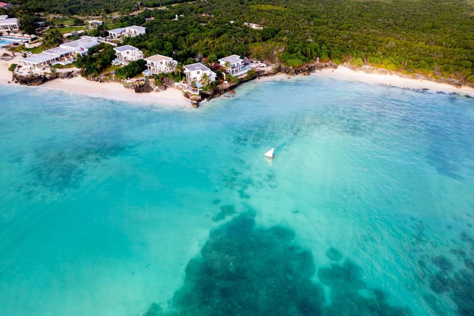 Aerial view of the property at SafiraBlu Luxury Resort & Villas