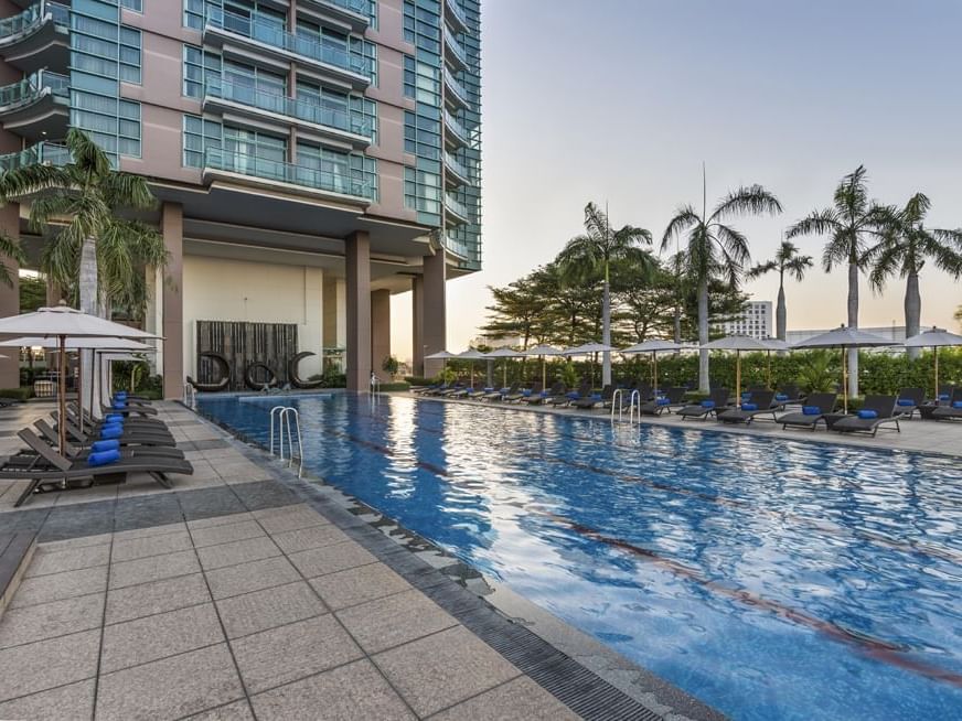 View of Swimming Pool at Chatrium Hotel Riverside Bangkok