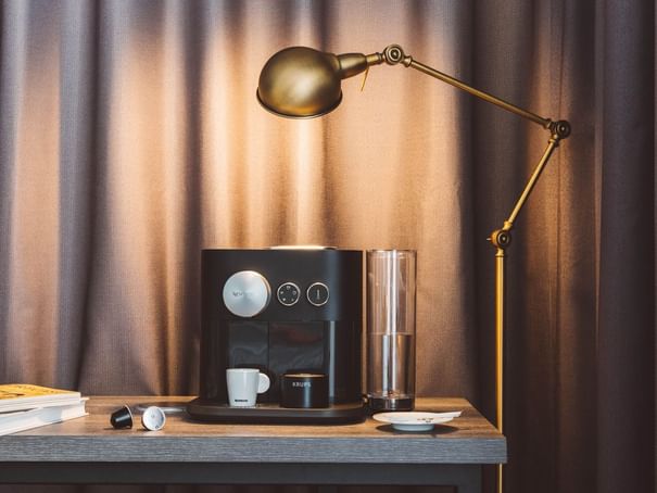 A coffee machine in Standard Room at Hotel Berlin Berlin
