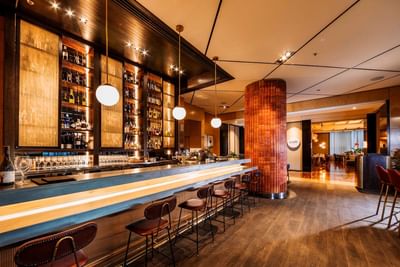 Silo Bar counter & lounge area at Amora Hotel Sydney