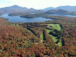 Aerial view of the Whiteface Club & Golf Course at High Peaks Resort