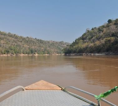 The river from the boat near Serena Mivumo River Lodge