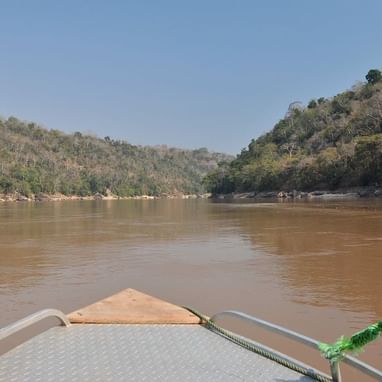 The river from the boat near Serena Mivumo River Lodge