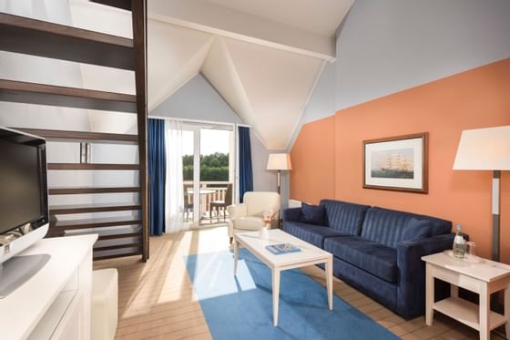 Living area in a Suite at Precise Resort Rheinsberg