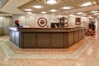reception area with large front table at The Inn of Waterloo