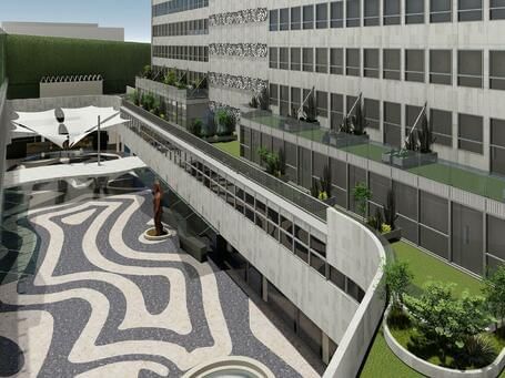 Concept design of Grand King Bed Suite Terrace at Wyndham Grand