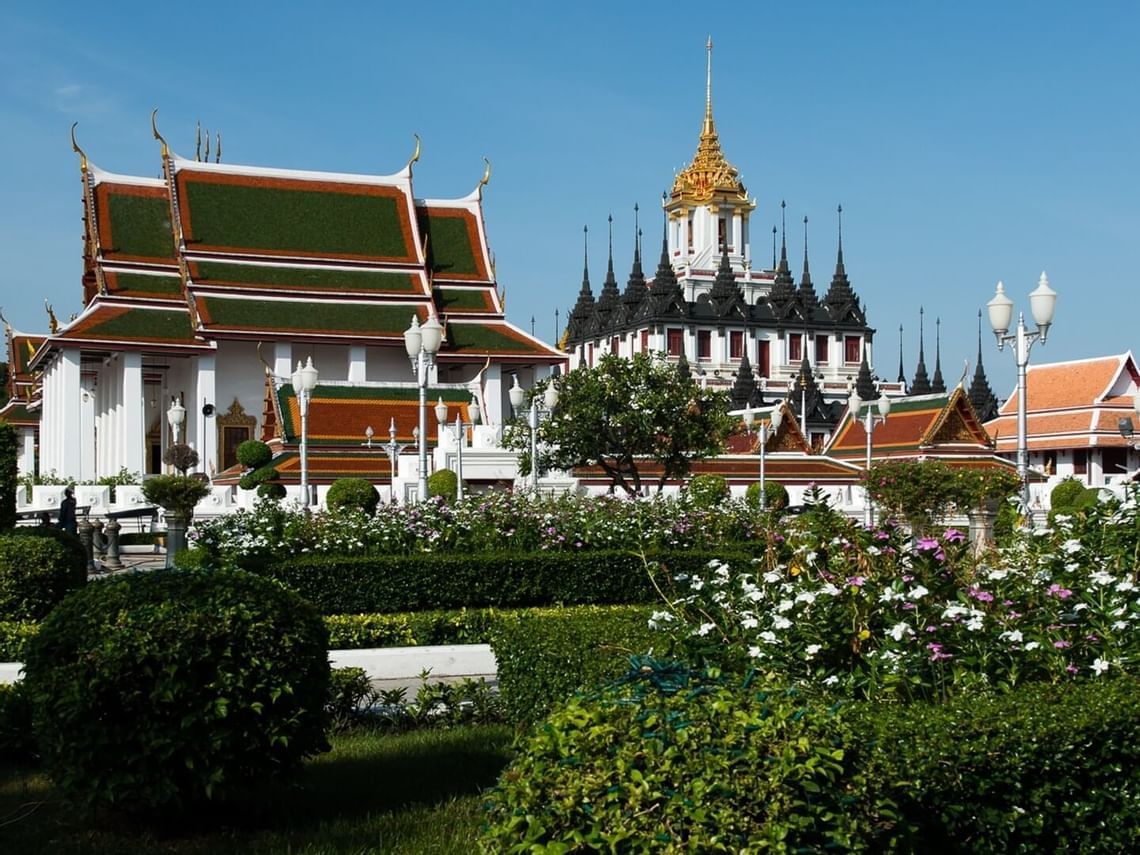 Wat Ratchanatdaram Woravihara (Loha Prasat) near Chatrium Grand Bangkok
