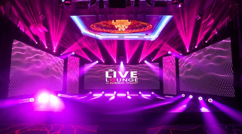 Dynamic stage of The Live Lounge at Sunway Resort