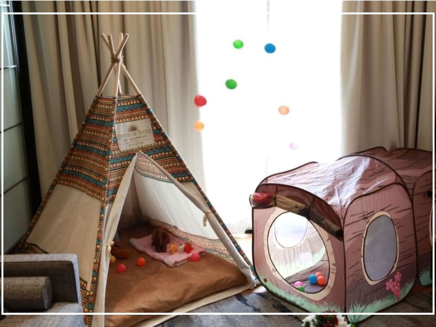 Tents & balls in kids play area at Chatrium Hotels & Residences