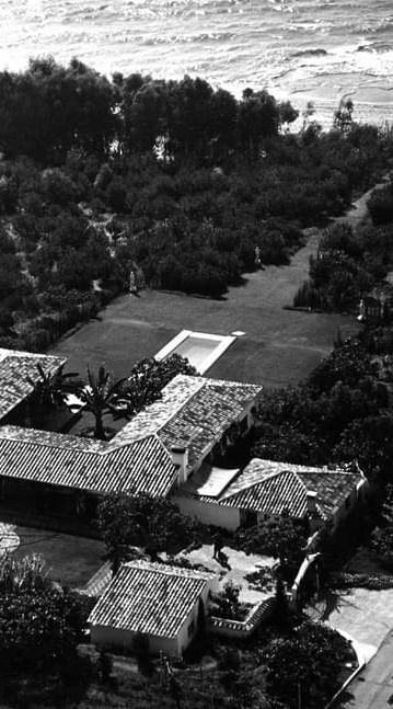 Aerial view of Marbella Club Hotel in 1954