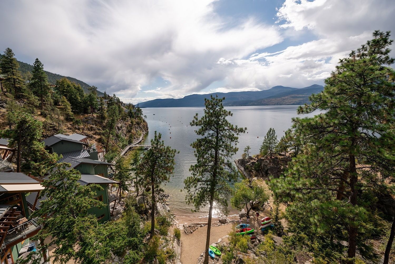 Aerial view of Okanagan near Outback Lakeside Vacation Homes