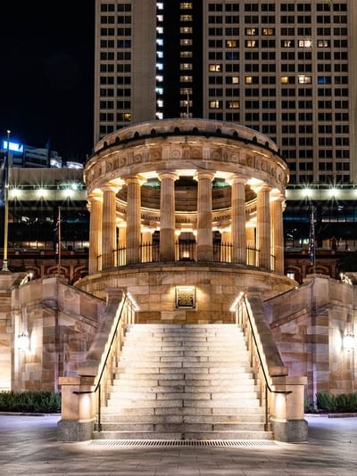 Anzac Square and Sofitel Brisbane Central