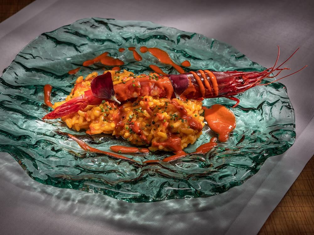 Rice dish with carabineros at the Gran Hotel Inglés