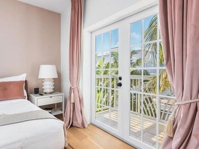 Balcony with ocean view in Grand One Bedroom Queen Suite at The Savoy Hotel & Beach Club
