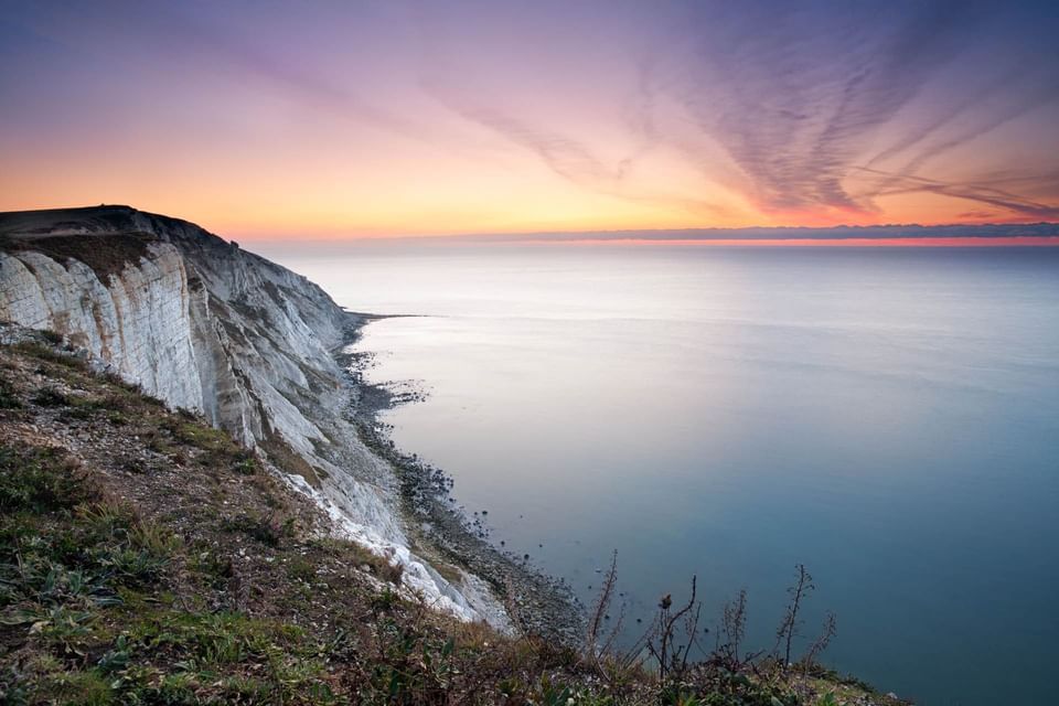 Sunrise at Seven Sisters white cliffs near The View Eastbourne