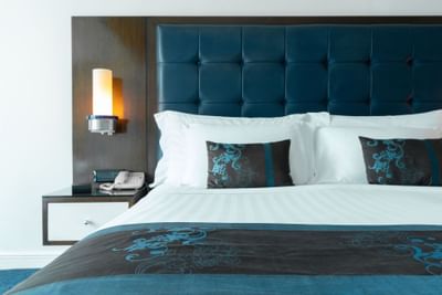 Gold king room with a king-size bed in dream Thailand Bangkok