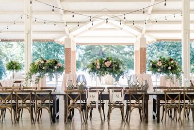 wedding reception setup