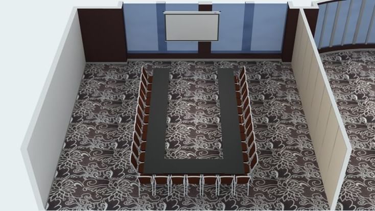 U-shaped table in Collins meeting room at Novotel Melbourne