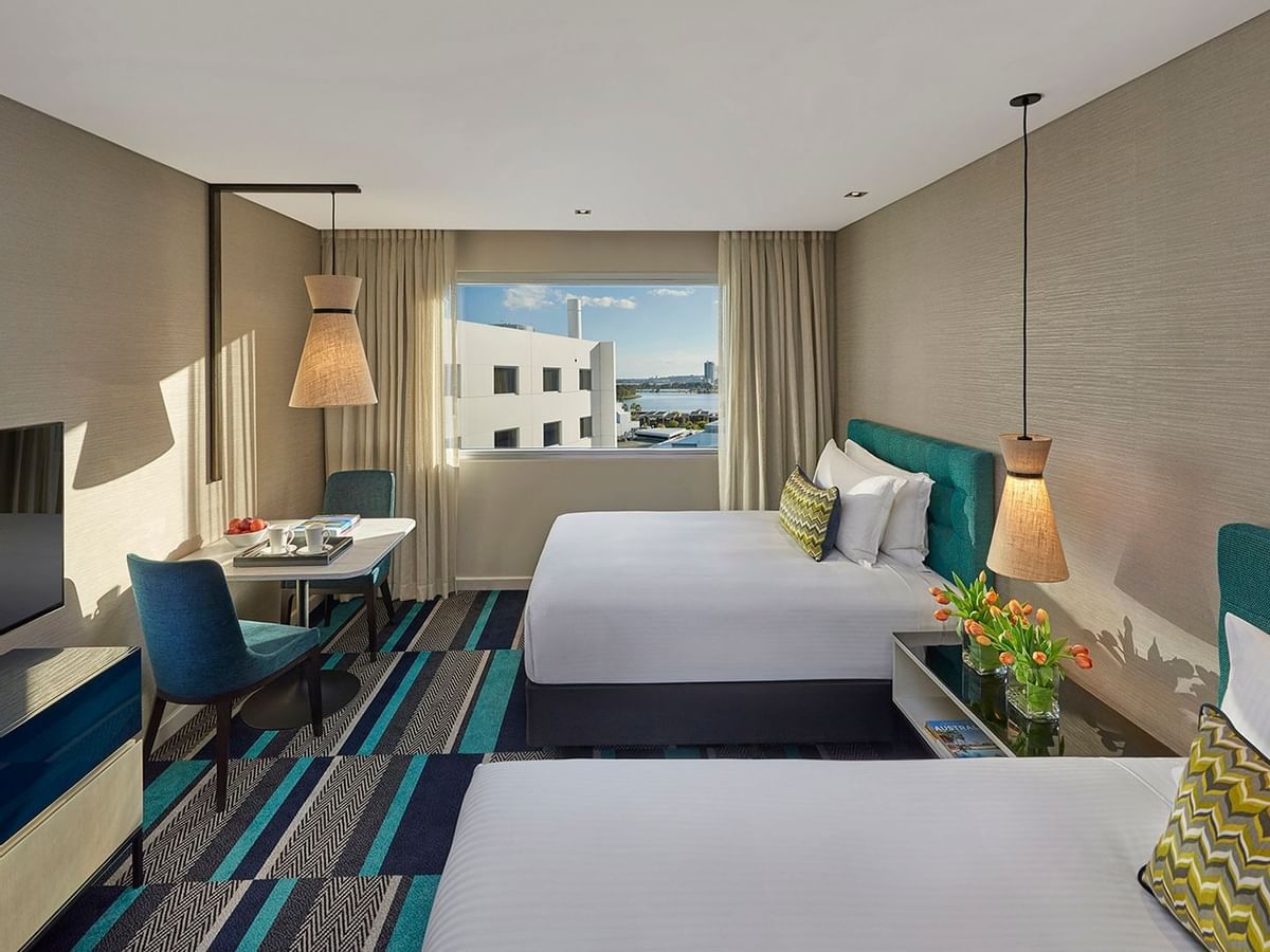 Two beds & furniture in Superior Twin at Crown Promenade Perth