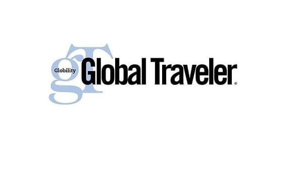 The Logo of Global Traveler used at The Londoner Hotel