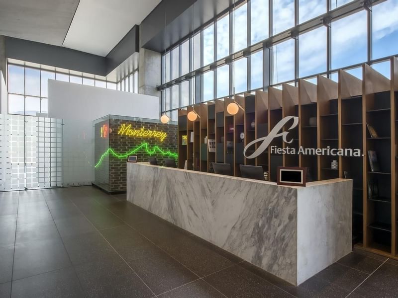 The reception desk of Fiesta Americana Monterrey Pabellón M