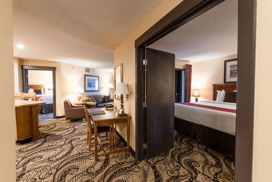 Interior of a two bed suite at Elegante Lodge & Resort Ruidoso