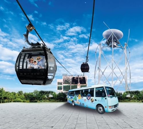 Animated image of cable cars & buses at Amara Sanctuary Resort