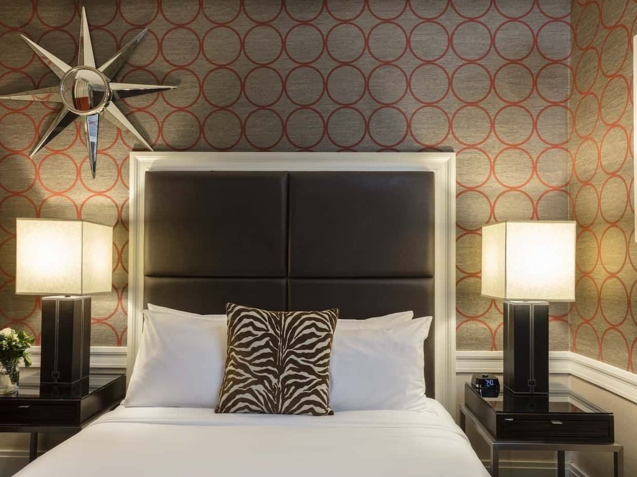 Modern Art Deco Hotel Room in New York with Queen Bed