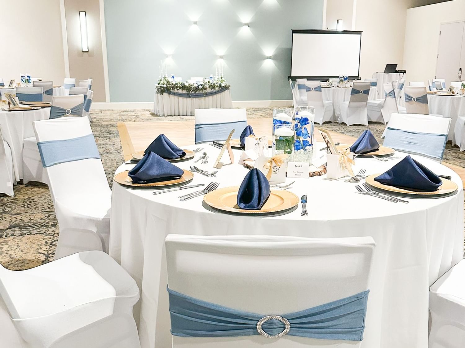 Wedding setup in Reflection Room