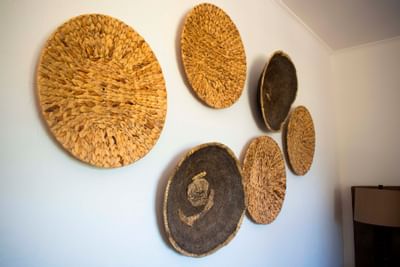 Wall decor made by grains at NOI Blend Colchagua