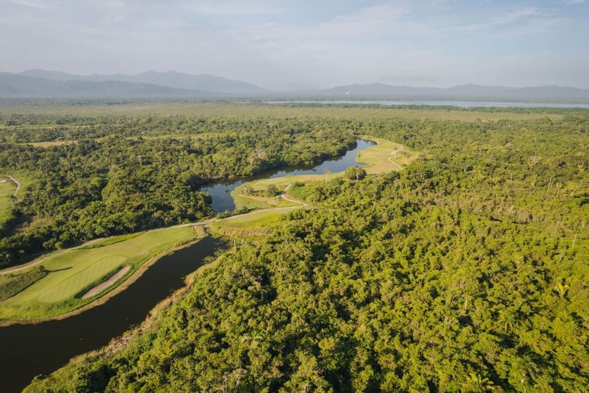 Lake area on a golf course near Indura Resort