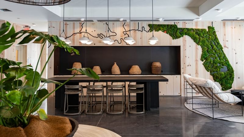 Lobby sitting area at The Lodge 30A