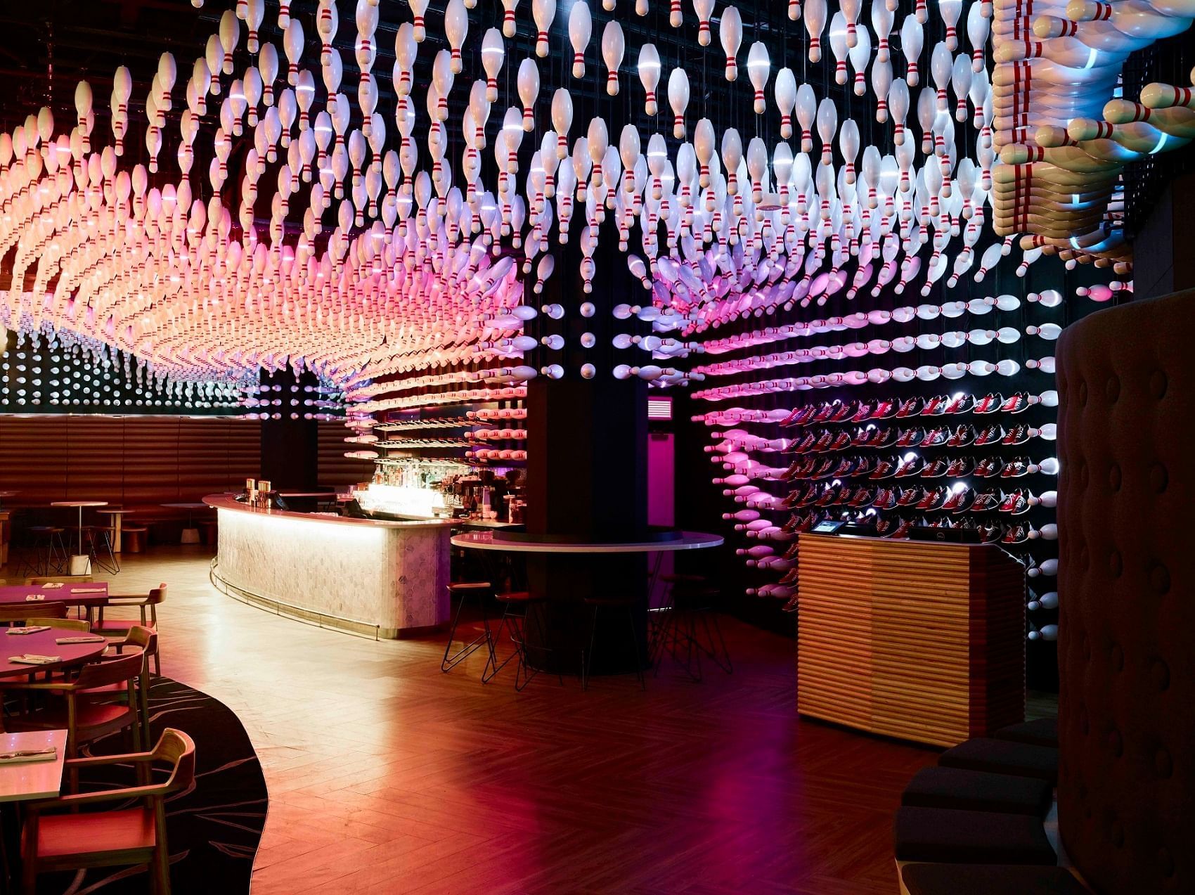 Interior of Kingpin & Playtime at Crown Metropol Melbourne