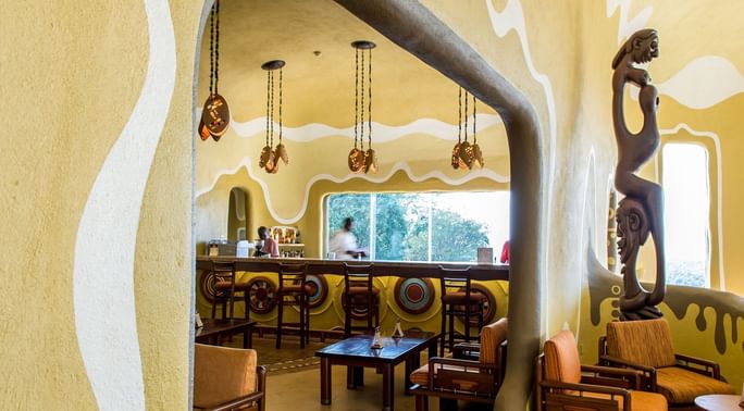 Main Restaurant with tables at Mara Serena Safari Lodge