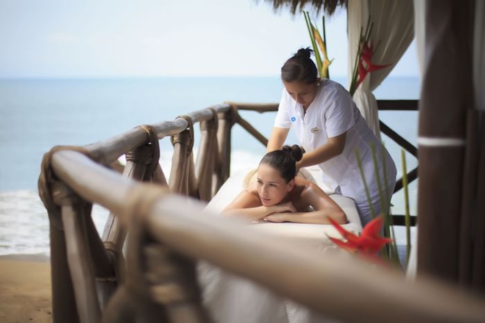 outdoor massage at Sunset Plaza Beach Resort