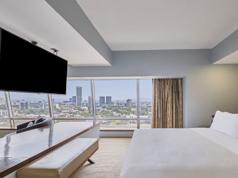 Presidential Suite bedroom & balcony at FA Hotels & Resorts
