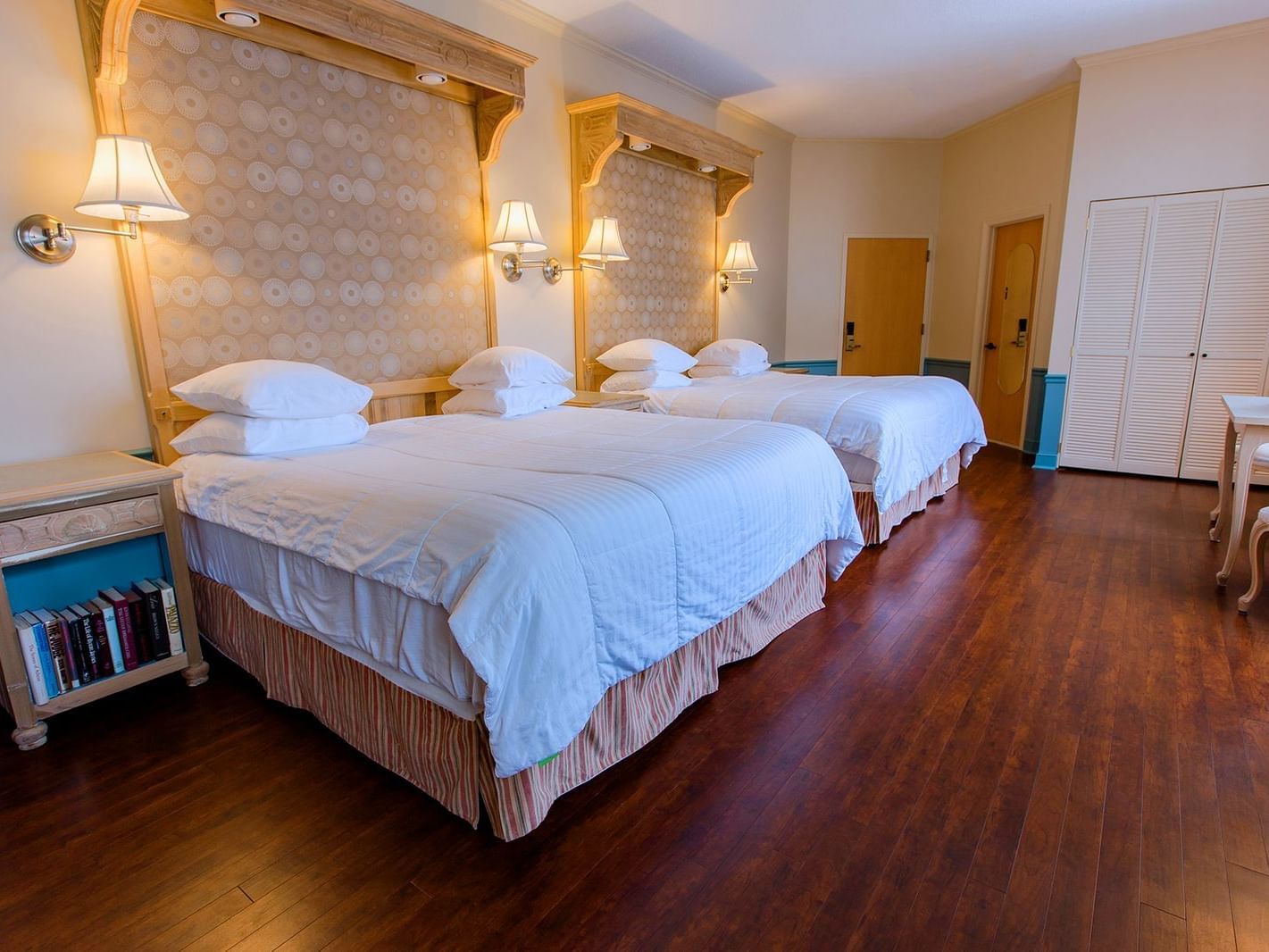 Twin comfy beds in Double King Room at La Tourelle Hotel & Spa