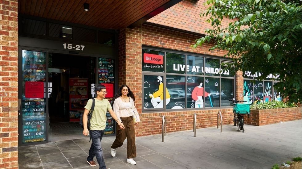 Exterior of UniLodge Royal Melbourne student accommodation in North Melbourne