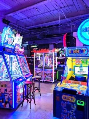 A colorful arcade room on International Drive in Orlando.